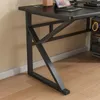 A close-up view of the leg and underside of a black gaming desk. Produktbild-Vorschau