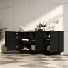 Merax Hochglanz Sideboard mit 3 Türen und 6 Fächern, Produktbild-Vorschau 2
