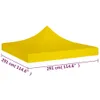 vidaXL Toit de tente de réception 3x3 m jaune 270 g/m Voir les images du produit 7