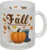 Fall Jahreszeit Herbst Glas Tasse mit Kürbis und Laub Produktbild-Vorschau 1