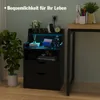 Nachttisch mit LED-Beleuchtung 72.5cm hoch mit 2 Schubladen Produktbild-Vorschau 2