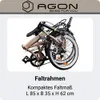 Agon Parklane 20 Zoll Klapprad Fahrrad beige Produktbild-Vorschau 5