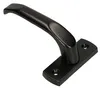 A black door handle with a mounting plate is shown against a white background. Náhled obrázku produktu