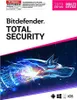 A marketing image for Bitdefender Total Security software, featuring a stylized wolf graphic and product information. Produktbild-Vorschau