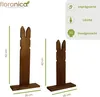 Floranica 2er SET  Osterdeko Hase aus Holz Braun 40 und 50 Produktbild-Vorschau 2