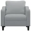 Sessel Stoff Hellgrau 78 x 77 x 80 cm (B x T x H) Produktbild-Vorschau 3