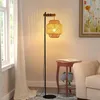 "ANJA" Lampadaire en bois et osier avec abat-jour en Voir les images du produit 7