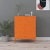 A modern living room setting with a bright orange dresser against a grey wall and a plant. Anteprima dell’immagine prodotto