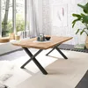 home24 Couchtisch - Eiche / Schwarz - Eiche massiv / Eisen Produktbild-Vorschau 2