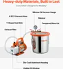 A vacuum chamber and pump kit with labels pointing out its features. Náhľad obrázku produktu