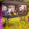 CASARIA® Gartentisch 183x76cm Klappbar Wetterfest Tragbar Produktbild-Vorschau 10