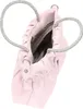 Damen Rosa Handtasche mit Rüschendesign und Produktbild-Vorschau 3