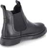 A black leather Chelsea boot shown from the back-right side against a white background. Anteprima dell’immagine prodotto