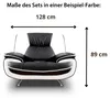 Sofa Set 3-2-1 für Wohnzimmer – Bequeme Braun-Weiß Produktbild-Vorschau 7