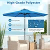 KOMFOTTEU Sonnenschirm 300 cm mit LED, Gartenschirm Produktbild-Vorschau 3