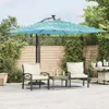 The Living Store Sonnenschirm mit Stahlmast Blau Produktbild-Vorschau 2