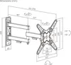 Wiltec Support TV mural pour Écrans 13"-43" – Fixation Voir les images du produit 7