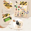 Montessori Busy Board aus Holz, LED Schalterspielzeug, Produktbild-Vorschau 4
