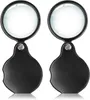 2Stück 10 x Mini Lupe Taschenlupe 50 mm faltbar Lupe mit Produktbild-Vorschau 1