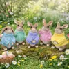 Deko Hase mit gelbem Pullover – Sitzende Hasenfigur aus Produktbild-Vorschau 6
