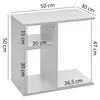 WOHNLING Beistelltisch 50x50x30 cm Holz Weiß Anstelltisch Produktbild-Vorschau 3