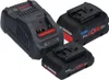 A Bosch battery charger and two Bosch ProCORE18V batteries are displayed on a white background. Anteprima dell’immagine prodotto