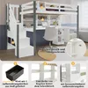 okwish Hochbett 90x200cm Bettgestell Einzelbett mit offenes Produktbild-Vorschau 5