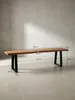 Sitzbank aus Akazienholz mit exakten Maßen: Länge 160 cm, Tiefe ca. 40 cm und Höhe 45,5 cm, ideal für die Planung Ihres Esszimmers._#sku_SAFWL7.291# Produktbild-Vorschau