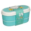 Gestapelte Bento Box Lunchbox mit Gabel & Löffel - Produktbild-Vorschau 5