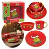 Grinch Vánoční sada nádobí – hrnek, talíř, mísa, červená Náhled obrázku produktu 1