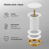 Piletta Click Clack lavabo senza troppo pieno acciaio Anteprima dell’immagine prodotto 4