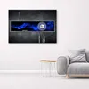 Leinwandbild abstraktes kobalt mit perle 120x80 cm Feeby Produktbild-Vorschau 2