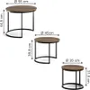 Couchtisch-Set Vicco Montreal Holz 55 x 55 cm 3 Teile, Produktbild-Vorschau 2