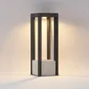 Lucande LED-Sockelleuchte Kalisa, IP65, 42 cm, grau, Metall Produktbild-Vorschau 5