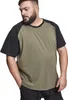Urban Classics - RAGLAN Contrast T-Shirt oliv / schwarz 4XL Podgląd zdjęcia produktu 11