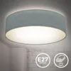 Lampa sufitowa tkanina szary tekstylny abażur salon lampa Podgląd zdjęcia produktu 2