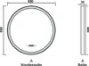 LED Badspiegel Rund 60cm mit Uhr Kalt/Neutral/Warmweiß Produktbild-Vorschau 10