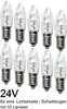 A group of clear replacement light bulbs with silver bases arranged in two rows on a white background. Produktbild-Vorschau