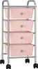vidaXL Schubladenwagen mit 4 Schubladen Rosa Kunststoff Produktbild-Vorschau 8