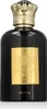 A black perfume bottle with a gold label and cap. Podgląd zdjęcia produktu