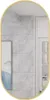 Ovaler Wandspiegel 100 x 50 cm - Goldfarbener Produktbild-Vorschau 1