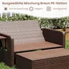 COSTWAY Chaise longue de jardin 3 en 1 en polyrotin, chaise Voir les images du produit 5