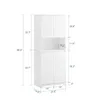 SoBuy BZR150-W Hochschrank Badschrank mit Wäschesack Produktbild-Vorschau 3