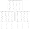 Three metal racks with zigzag patterns and several metal hooks are arranged on a white background. Produktbild-Vorschau