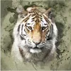 MuchoWow® Poster Tiger - Aquarell - Grün 30x30 cm - Produktbild-Vorschau 1