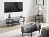 BELIANI Couchtisch Schwarz MDF-Platte mit Metallbeinen Produktbild-Vorschau 4