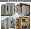 Collage of images showing outdoor curtains used to cover gazebos and pergolas. Náhled obrázku produktu
