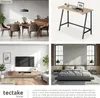 A collage of four images showcasing different rooms furnished with tectake products, including a dining room, a desk, a living room, and a bedroom. Náhled obrázku produktu