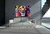 Visario Leinwandbild Bunter Löwe 80x60 cm – Bild Wandbild Produktbild-Vorschau 3