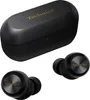 A black charging case and two black earbuds are displayed against a white background. Produktbild-Vorschau